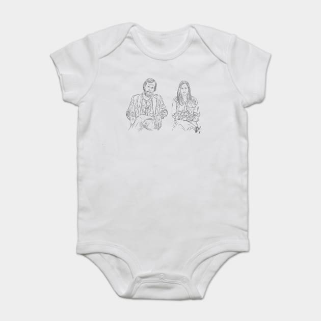Squid & the Whale: Parents [Outline] Baby Bodysuit by 51Deesigns